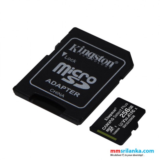 Kingston SDCS/256GB Canvas Select 256GB MicroSD UHS-I Class 10 Memory Card